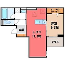 TORISIAS南大通り  ｜ 栃木県宇都宮市南大通り4丁目（賃貸アパート1LDK・1階・47.58㎡） その2