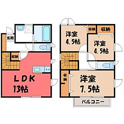 東武宇都宮線 西川田駅 徒歩75分