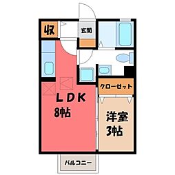 東北本線 宝積寺駅 徒歩40分