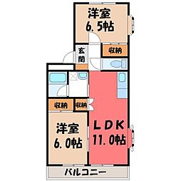 イースタンピュア 2LDKの間取図画像