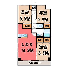 間取図画像 3LDK