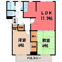 パークタウン3 2LDKの間取図画像