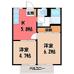 間取図画像 2K