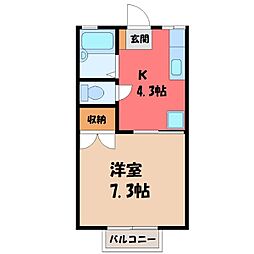 JR東北本線 宇都宮駅 バス17分 富士見が丘入口下車 徒歩11分 1階/-