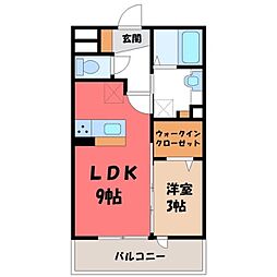 チェルボ 1LDKの間取図画像