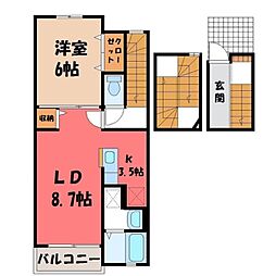 フレアコート 1LDKの間取図画像