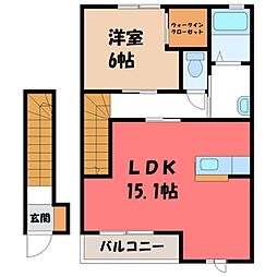 DAITAK 1LDKの間取図画像