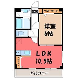 ベリーコート 1LDKの間取図画像