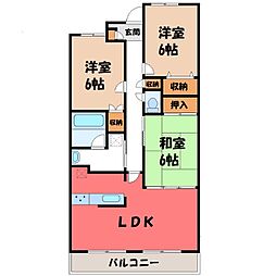 ハイツマロニエ今泉 3LDKの間取図画像