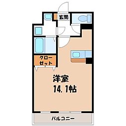 モアクルーズ 1Kの間取図画像