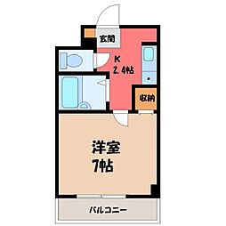 DAIKAN 1Kの間取図画像