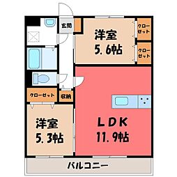 GlanzC 2LDKの間取図画像