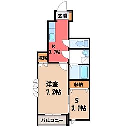 プレジデント桜 1SKの間取図画像