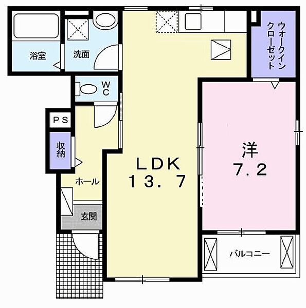 ブライトボナール 103｜兵庫県加東市多井田(賃貸アパート1LDK・1階・50.03㎡)の写真 その2