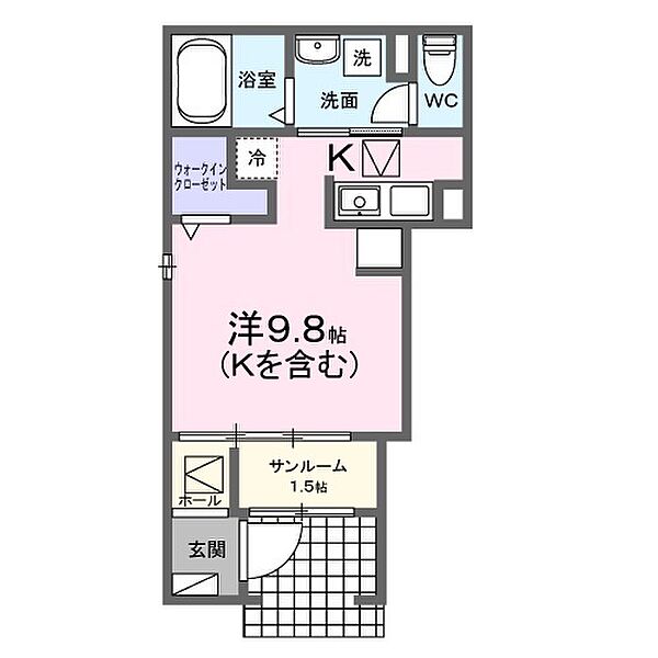 プラスエス英賀清水 101｜兵庫県姫路市飾磨区英賀清水町2丁目(賃貸アパート1R・1階・29.40㎡)の写真 その2