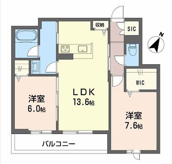 エクセレントガーデンヒルズ B307｜兵庫県神戸市垂水区桃山台2丁目(賃貸アパート2LDK・3階・63.38㎡)の写真 その2