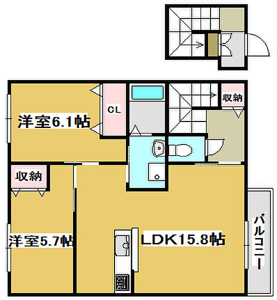 シャーメゾンレーベン A202｜兵庫県高砂市中島3丁目(賃貸アパート2LDK・2階・67.09㎡)の写真 その2
