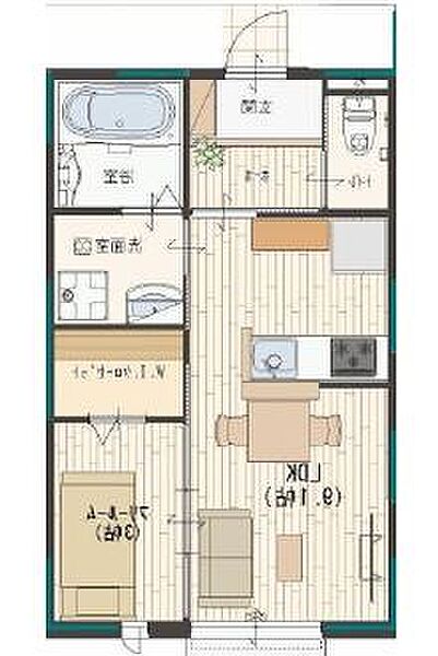 アスリス 102｜兵庫県姫路市南条2丁目(賃貸アパート1LDK・1階・32.40㎡)の写真 その2