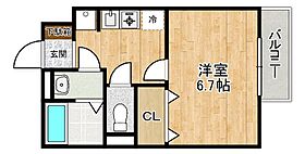 セジュール西岡本 105 ｜ 兵庫県神戸市東灘区西岡本5丁目（賃貸アパート1K・1階・26.35㎡） その2