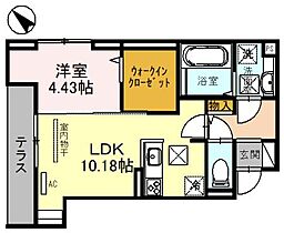 ボナールゲート 102 ｜ 兵庫県姫路市安田4丁目（賃貸アパート1LDK・1階・40.05㎡） その2