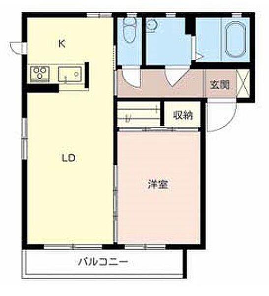 兵庫県明石市魚住町中尾(賃貸アパート1LDK・2階・43.01㎡)の写真 その2