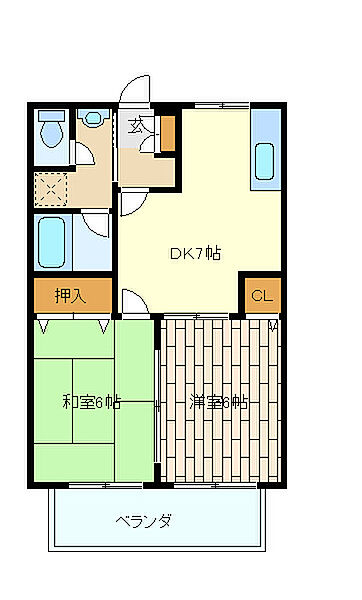 プリマベーラ 201｜兵庫県神戸市垂水区坂上1丁目(賃貸アパート2DK・2階・42.00㎡)の写真 その2