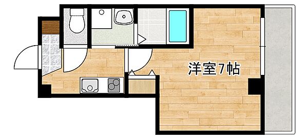 ＡＩＬＥ魚崎南 204｜兵庫県神戸市東灘区魚崎南町7丁目(賃貸マンション1K・2階・22.86㎡)の写真 その2