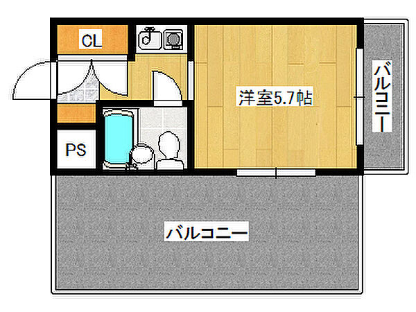 ビシック西進 403｜兵庫県神戸市灘区友田町3丁目(賃貸マンション1K・4階・15.60㎡)の写真 その2