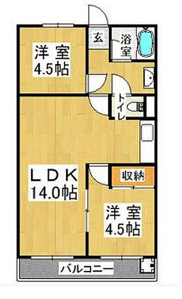 カルム魚住 405｜兵庫県明石市魚住町西岡(賃貸マンション2LDK・4階・45.00㎡)の写真 その2