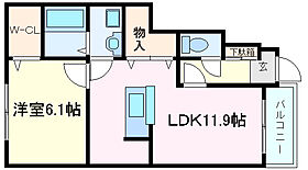 ファミールモノモリ 103 ｜ 兵庫県明石市大久保町西島（賃貸アパート1LDK・1階・44.10㎡） その2