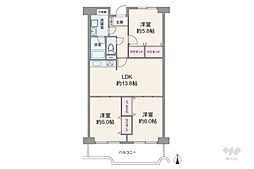間取図画像 3LDK