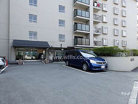 千里丘ビューハイツの外観(北西側から)専有面積82.87平米の3LDK!角部屋住戸につき採光、通風良好!空家につき即日内覧可能!お気軽にお問い合わせください!