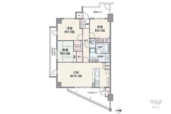 間取り ディモア茨木千里丘 3階/-