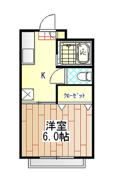 神奈川県海老名市国分北1丁目(賃貸アパート1K・3階・24.00㎡)の写真 その2