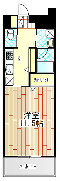 神奈川県海老名市中央2丁目(賃貸マンション1K・4階・35.89㎡)の写真 その2