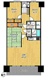 パストラルハイム白藤壱番館 3LDKの間取図画像