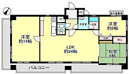 ライオンズマンション天文館 3LDKの間取図画像