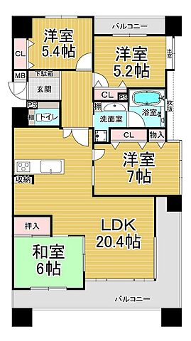 間取り エイルマンション騎射場 7階/-