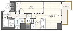プレサンスNEO心斎橋 1LDKの間取図画像