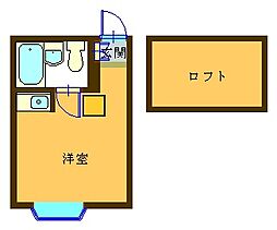 リバティ桜上水 ワンルームの間取図画像