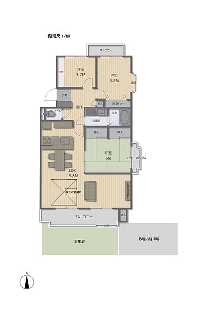 間取り図は現況を優先します。