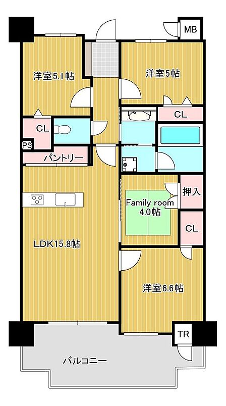 間取り図は現況を優先します。