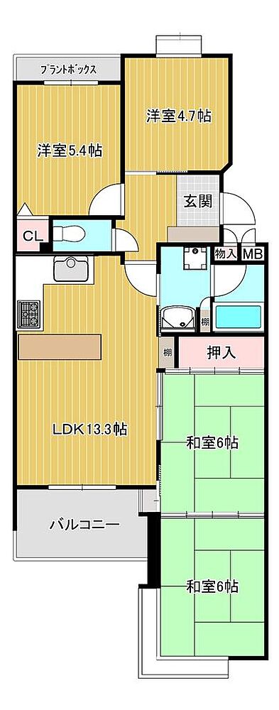 間取り図は現況を優先します。