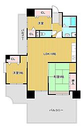 リヴィエール富士見弐番館 3LDKの間取図画像