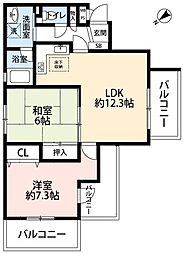 間取図画像 2LDK