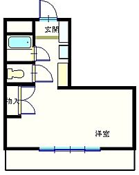東松山エフティー駅前ビル ワンルームの間取図画像