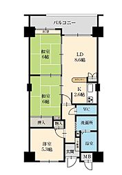 サンライズマンション岩出8 3LDKの間取図画像