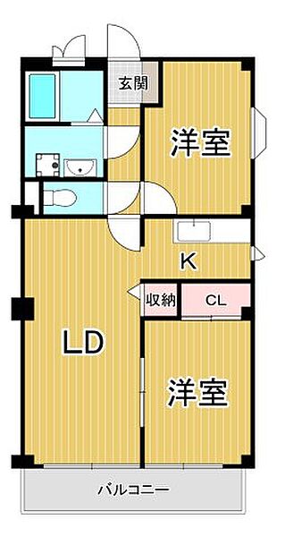 フィノ・カサ宝南 ｜兵庫県宝塚市湯本町(賃貸マンション2LDK・2階・55.72㎡)の写真 その2