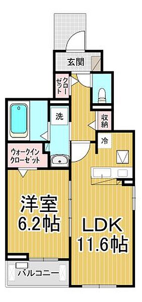 兵庫県伊丹市鋳物師5丁目(賃貸アパート1LDK・1階・46.58㎡)の写真 その2