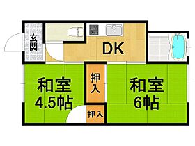 兵庫県伊丹市安堂寺町4丁目（賃貸アパート2K・2階・33.08㎡） その2